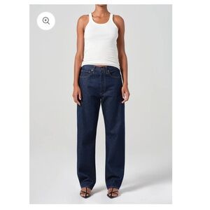 Agolde Women's High Rise Jeans - Dark Blue